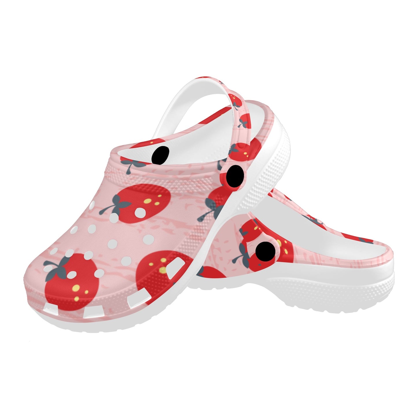 Pink Fruit Pattern Print Adults Clogs