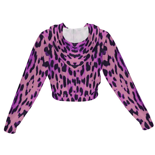 Purple Camo Women's Chiffon Cropped Jacket