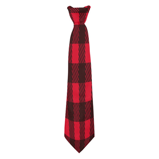 Red Black Checkerboard Lumberjack Plaid Custom Peekaboo Necktie