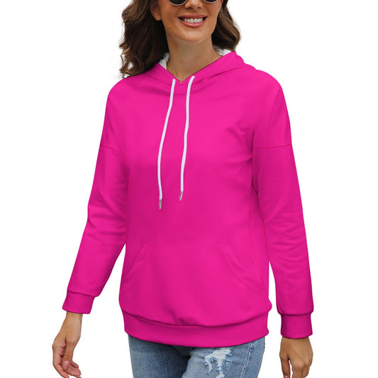 Highlighter Hot Pink Dropped Sleeve Hoodie