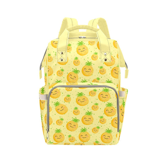 Smiling Pineapples Yellow Multi-Function Backpack