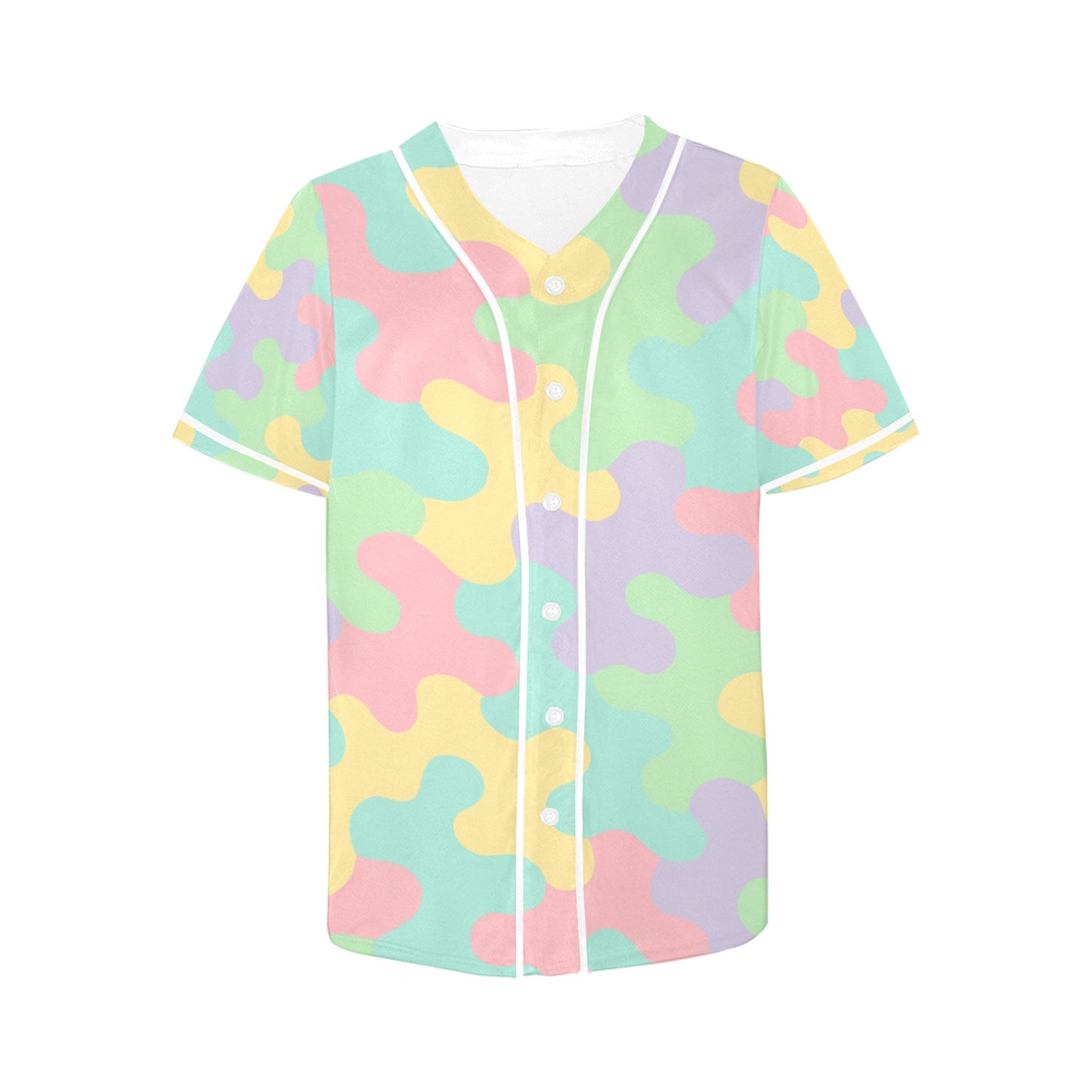 Pastel Camo Women's All Over Print Baseball Jersey