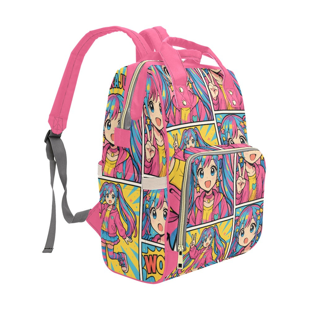 Harajuku Comic Book Girl Multi-Function Backpack