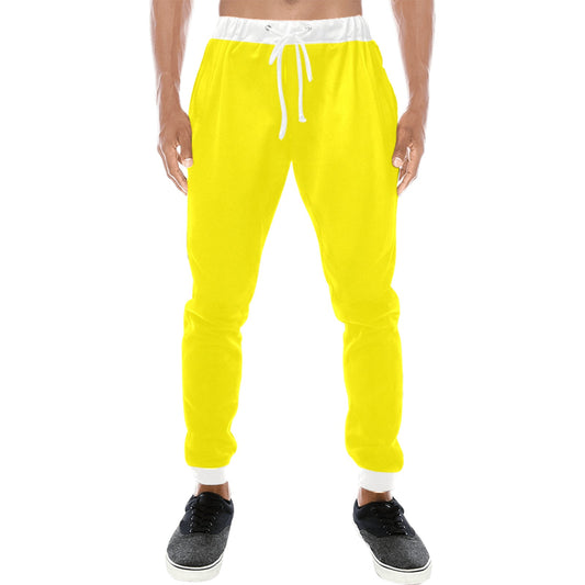 Highlighter Yellow Casual Baggy Joggers