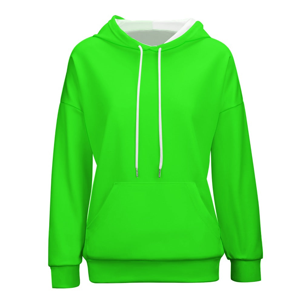 Highlighter Green Dropped Sleeve Hoodie