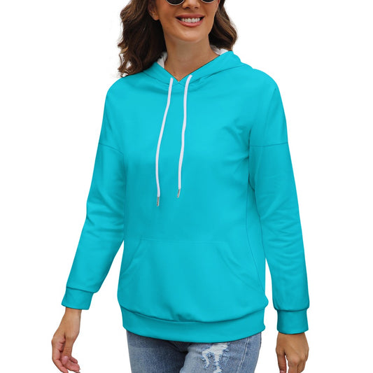 Highlighter Blue Dropped Sleeve Hoodie