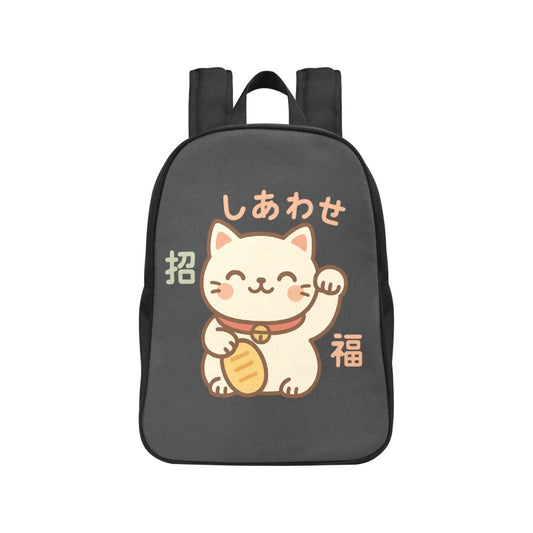 Lucky Cat Maneki-neko Canvas Backpack