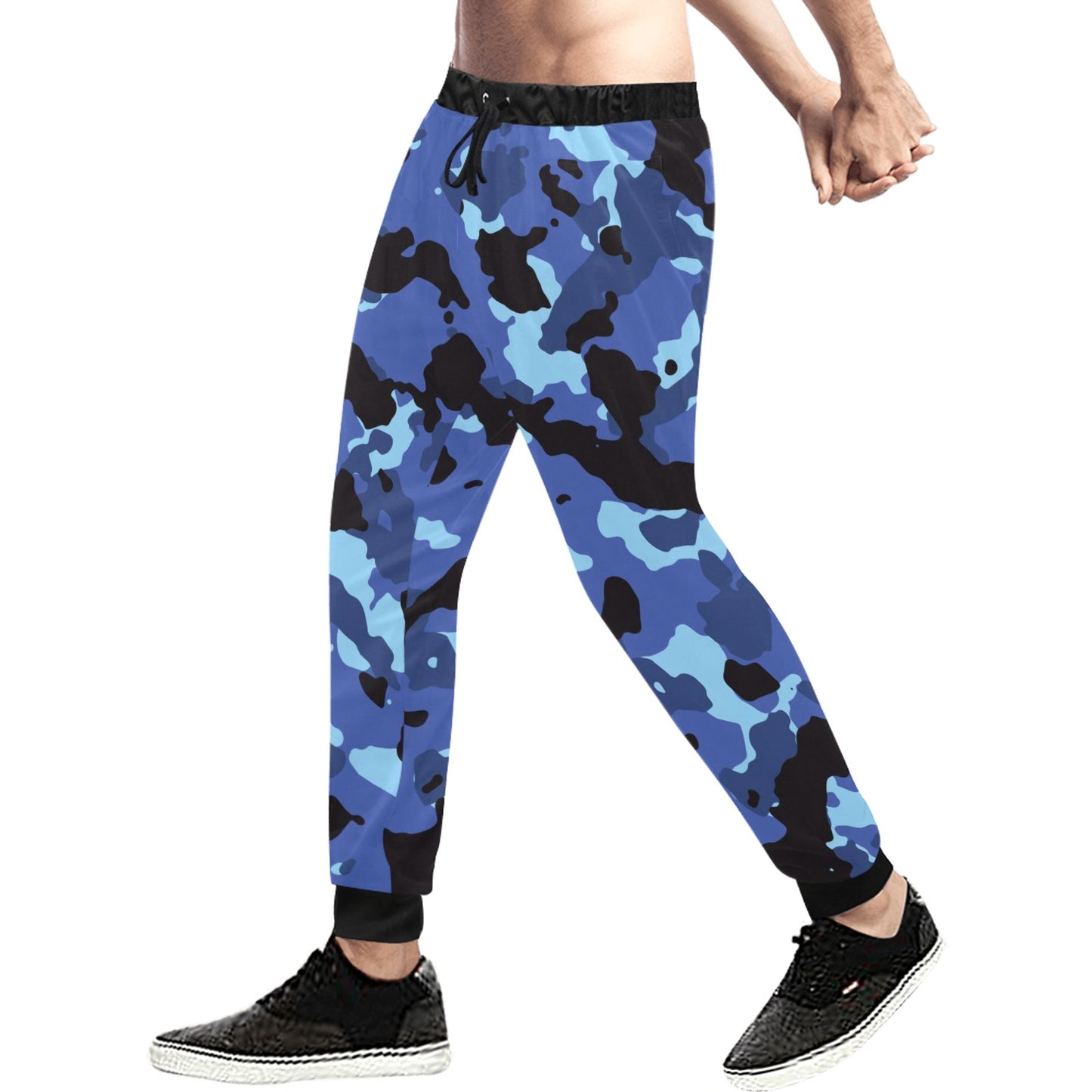 Blue Camo Joggers - Casual Baggy Slacks