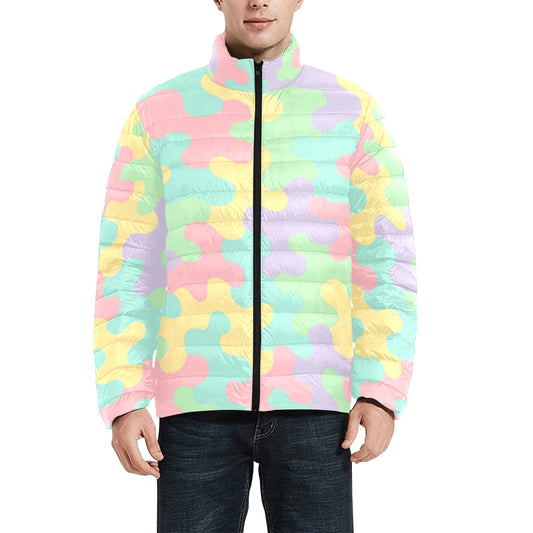 Harajuku Pastel Rainbow Camo Bomber Jacket