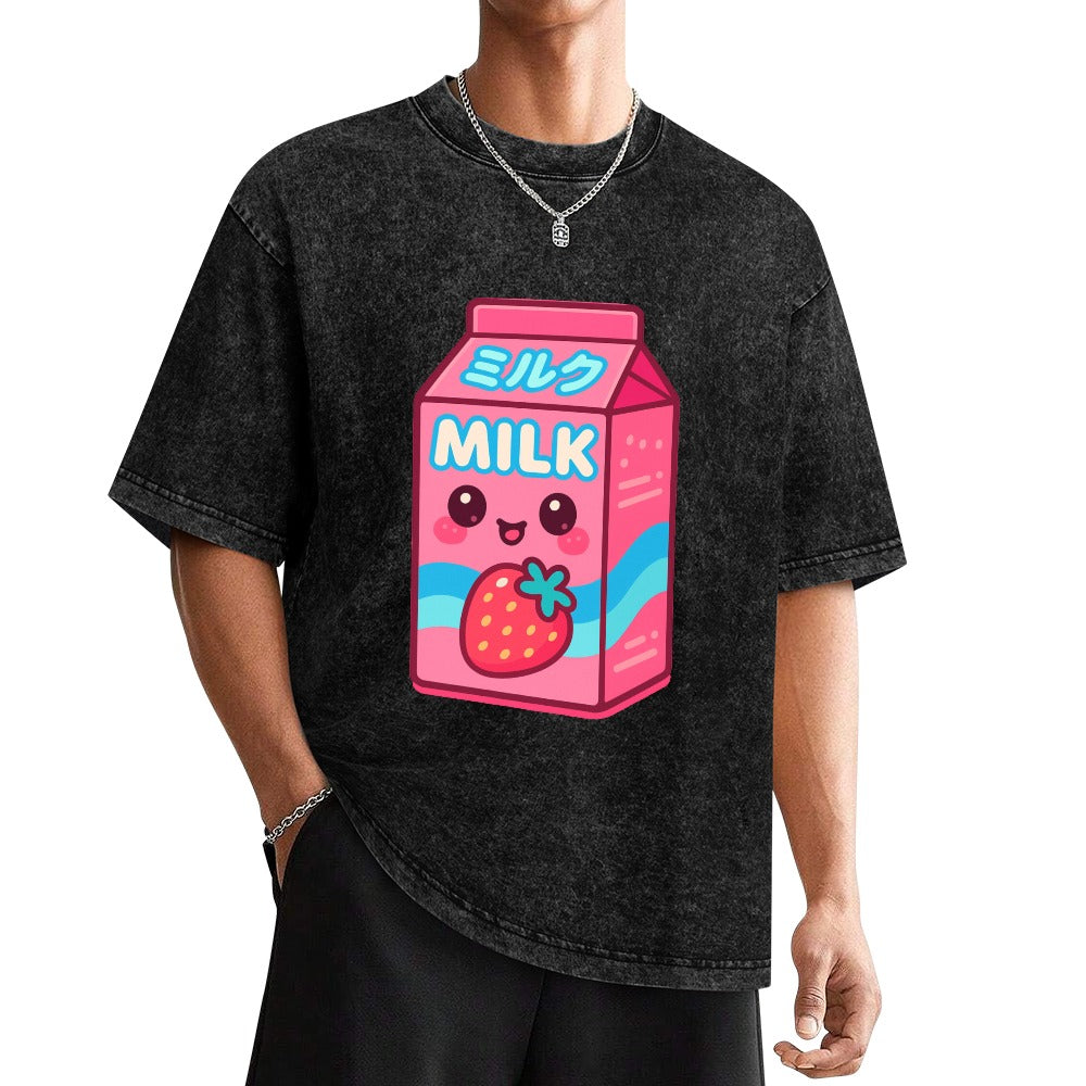 Kawaii Pink Japanese Strawberry Milk T-Shirt