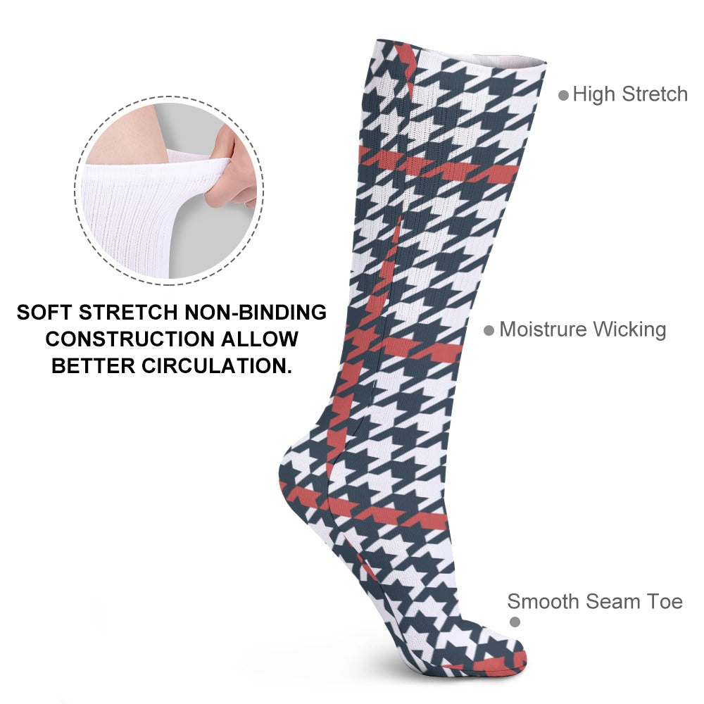 Plaid Breathable Stockings