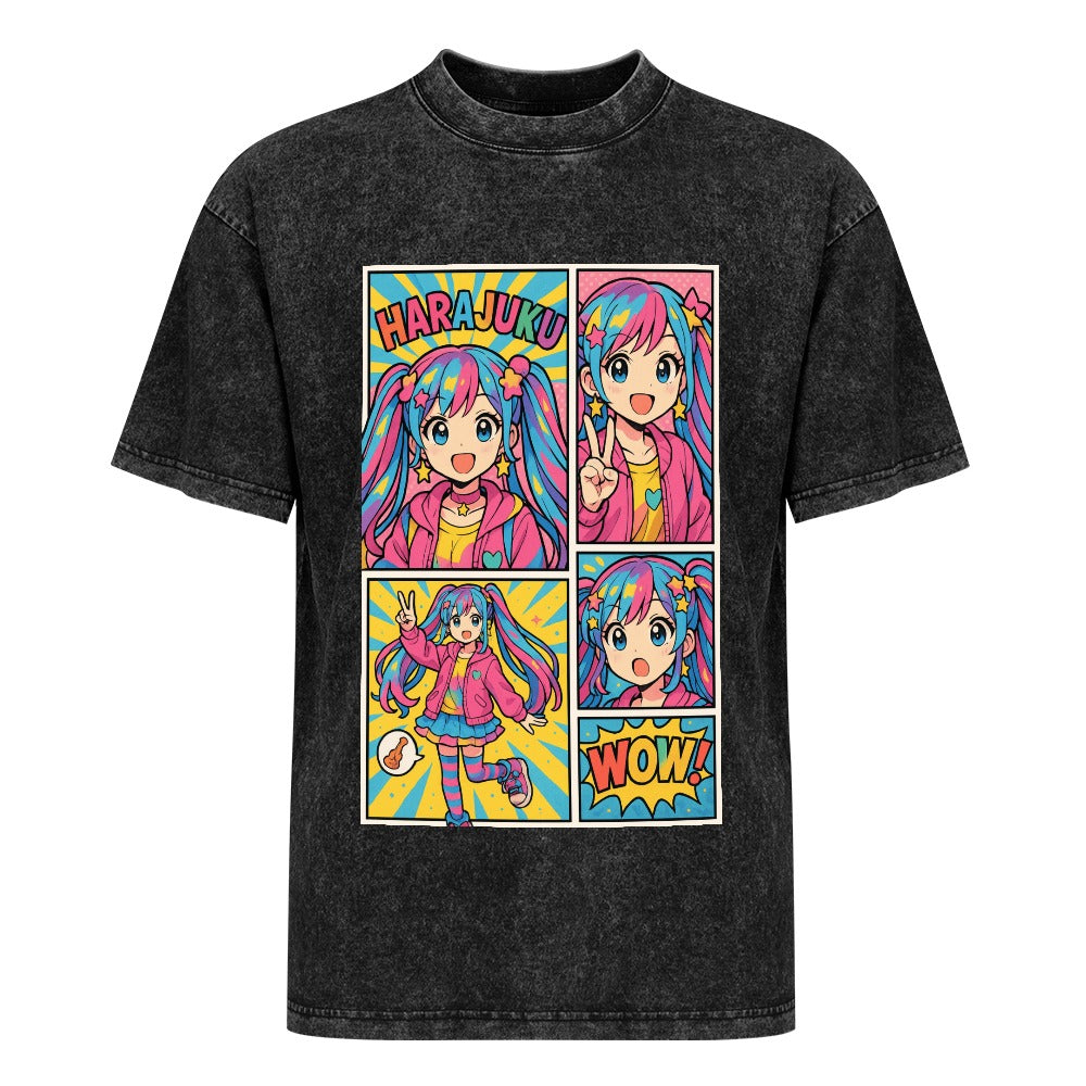 Harajuku Kawaii Comic Strip Panel T-Shirt