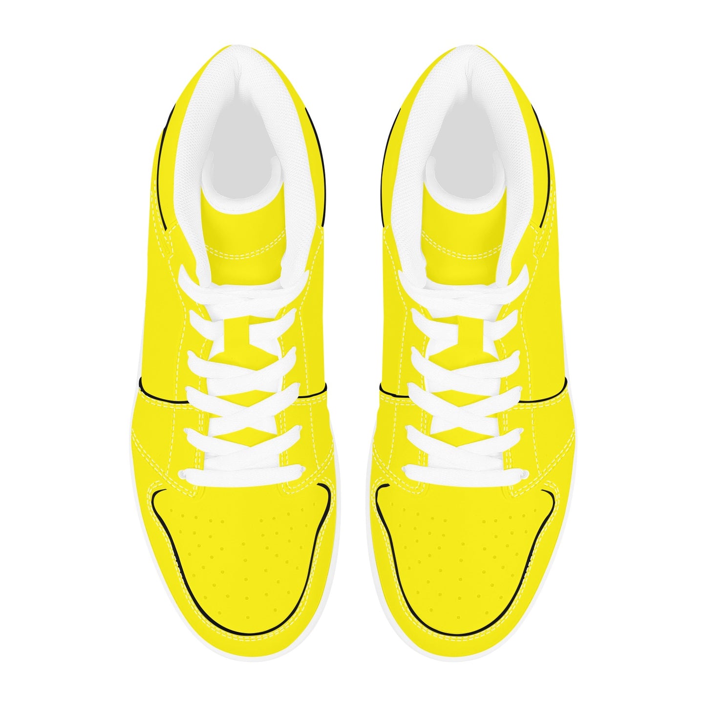 Highlighter Yellow Men's High Top Sneakers