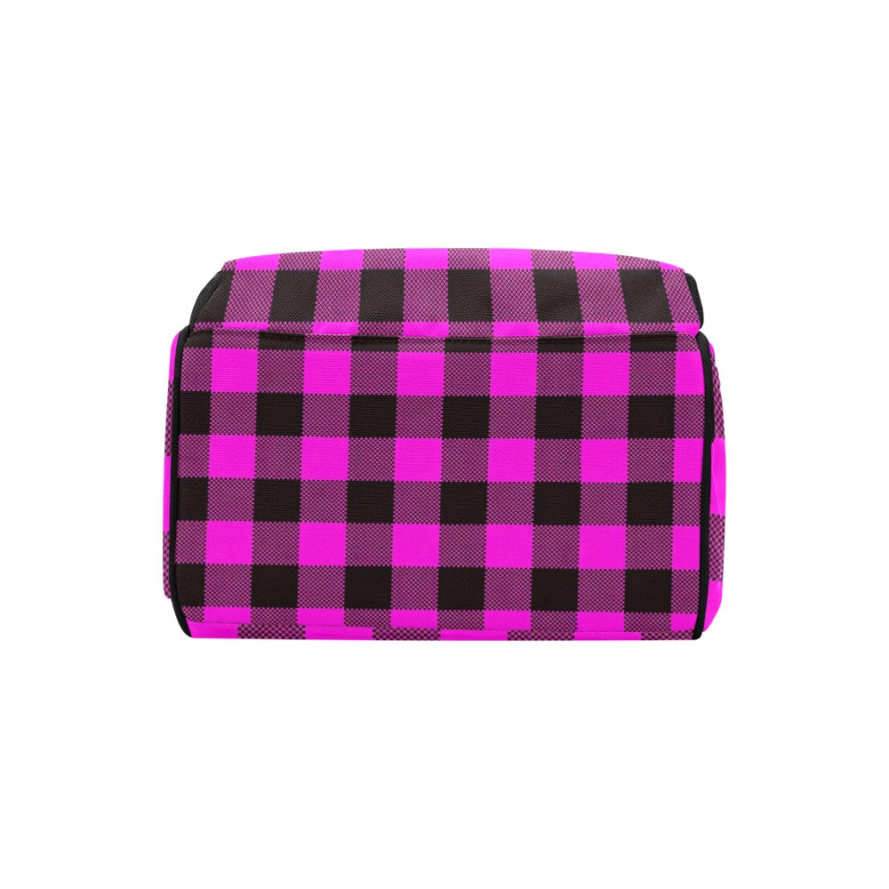 Pink and Black Plaid Harajuku Backpack