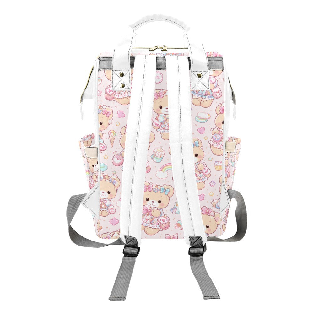 Harajuku Kawaii Teddy Bear Pattern Multi-Function Backpack