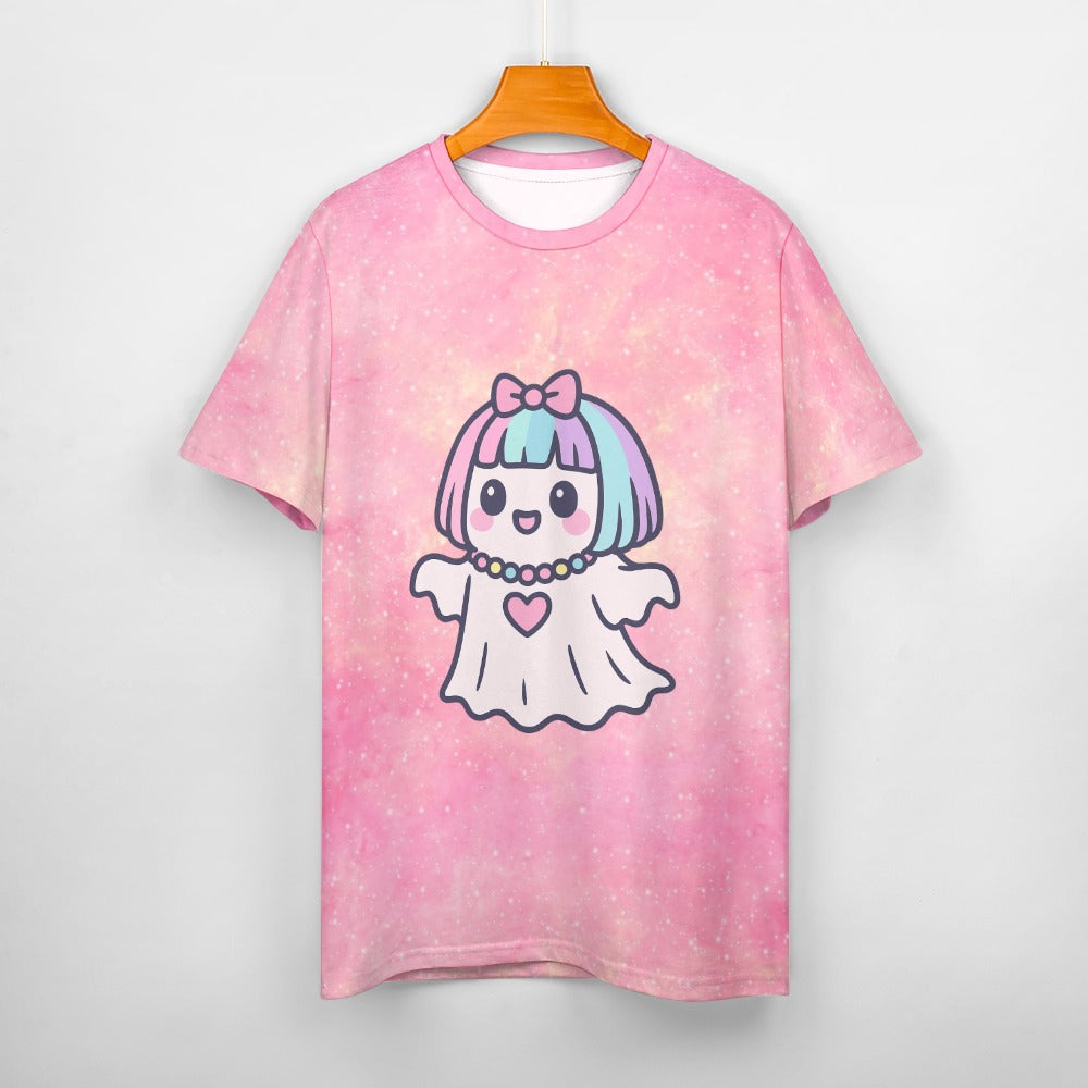 Kawaii Harajuku Ghost Women's 100% Cotton T-Shirt