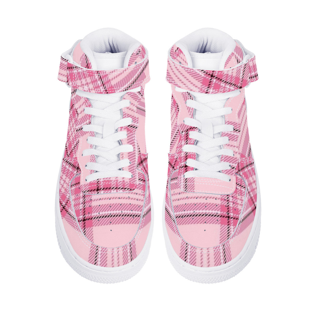 Pink Plaid Harajuku High Top Unisex Sneaker