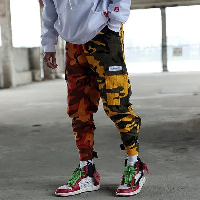 Men's Camo Cargo Jogger Pants - Harajuku Street Style