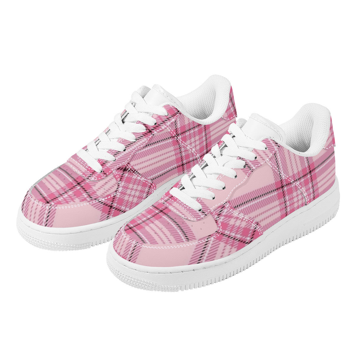 Pink Plaid Harajuku Low Top Unisex Sneaker