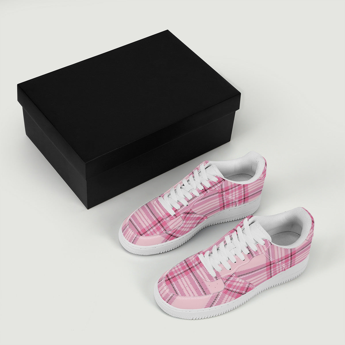 Pink Plaid Harajuku Low Top Unisex Sneaker
