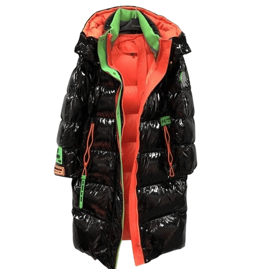 Harajuku Style Women's Mid-Length Hooded Down Jacket