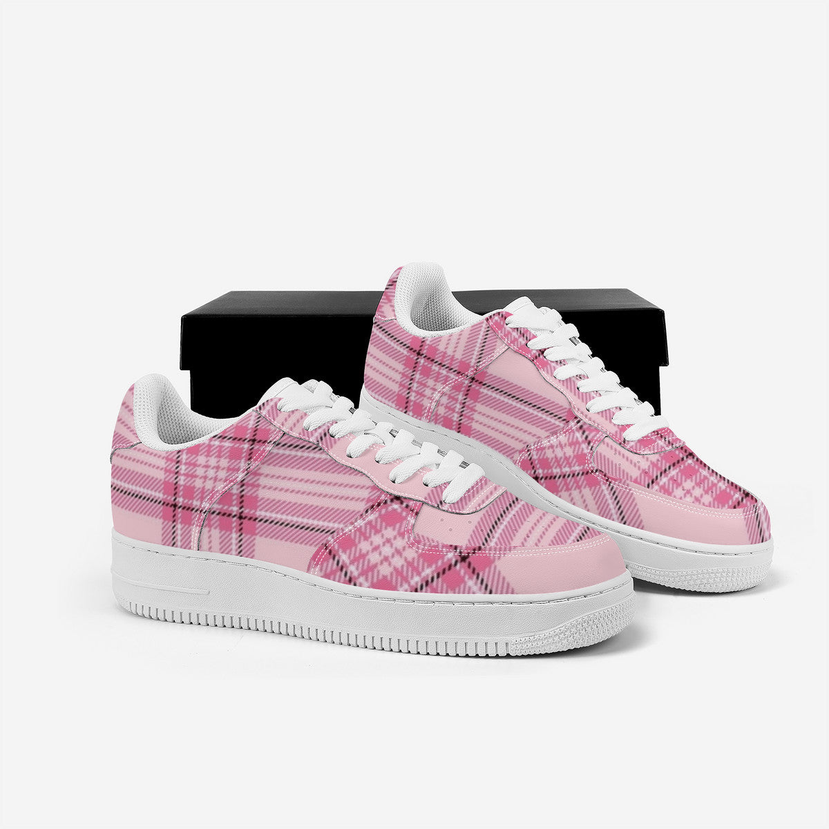 Pink Plaid Harajuku Low Top Unisex Sneaker